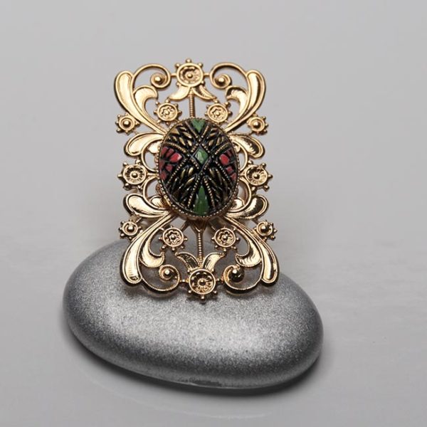 Bague Baroque au cabochon vintage