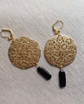 Boucles Palatine Or et Noir