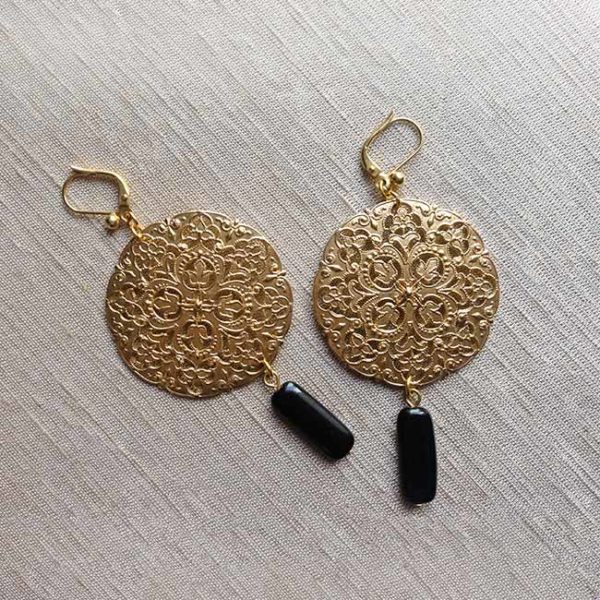 Boucles Palatine Or et Noir