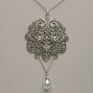 collier arbre de vie argent antique perle swarovsky