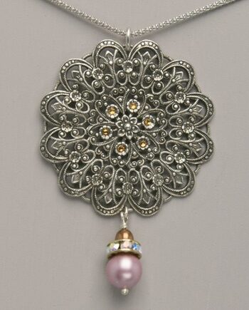 collier argent antique duo audacieux